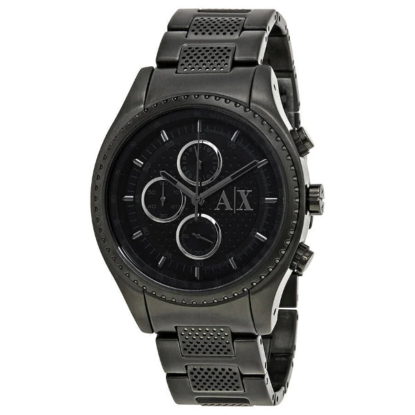 Armani Exchange Chronograph Black Dial Black Steel Strap Watch For Men - AX1605 Buy Now By Armani Exchange
