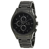 Armani Exchange Chronograph Black Dial Black Steel Strap Watch For Men - AX1605 Buy Now By Armani Exchange