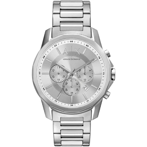 Armani Exchange Outerbanks Chronograph Silver Dial Silver Steel Strap Watch For Men - AX7141 Buy Now By Armani Exchange