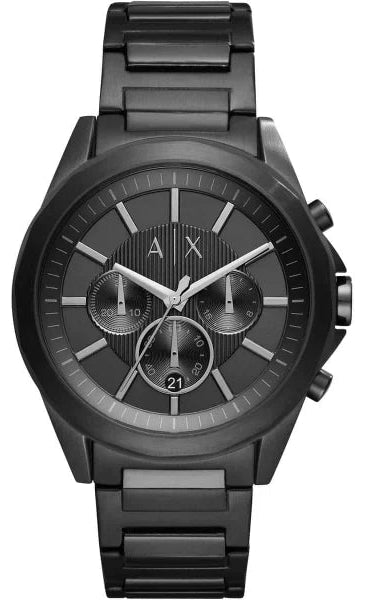 Armani Exchange Drexler Chronograph Black Dial Black Steel Strap Watch For Men - AX2601 Buy Now By Armani Exchange