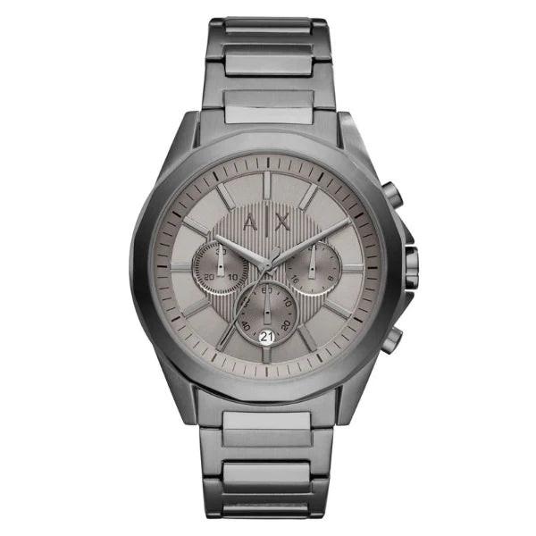 Armani Exchange Drexler Chronograph Grey Dial Grey Steel Strap Watch For Men - AX2603 Buy Now By Armani Exchange