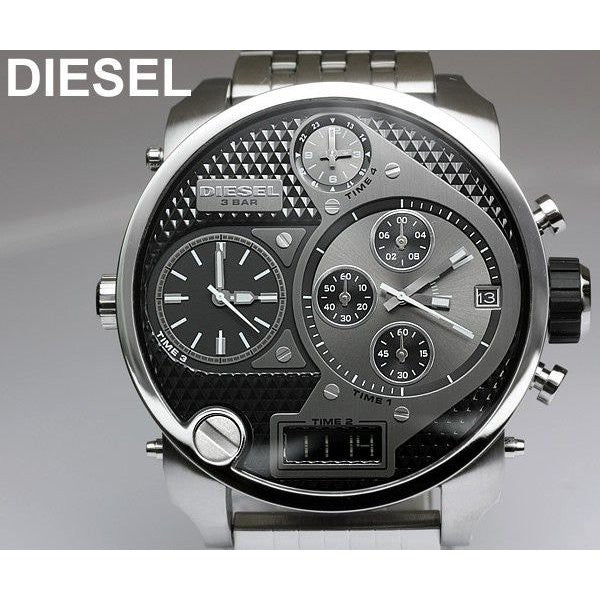 Diesel Mr Daddy 1.0 Black Dial Stainless Steel Stainless Watch For Men - DZ7221 Buy Now By Diesel