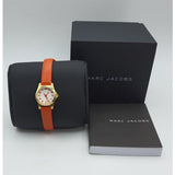 Marc Jacobs Henry Dinky White Dial Orange Leather Strap Watch for Women - MBM1236 Buy Now By Marc Jacobs