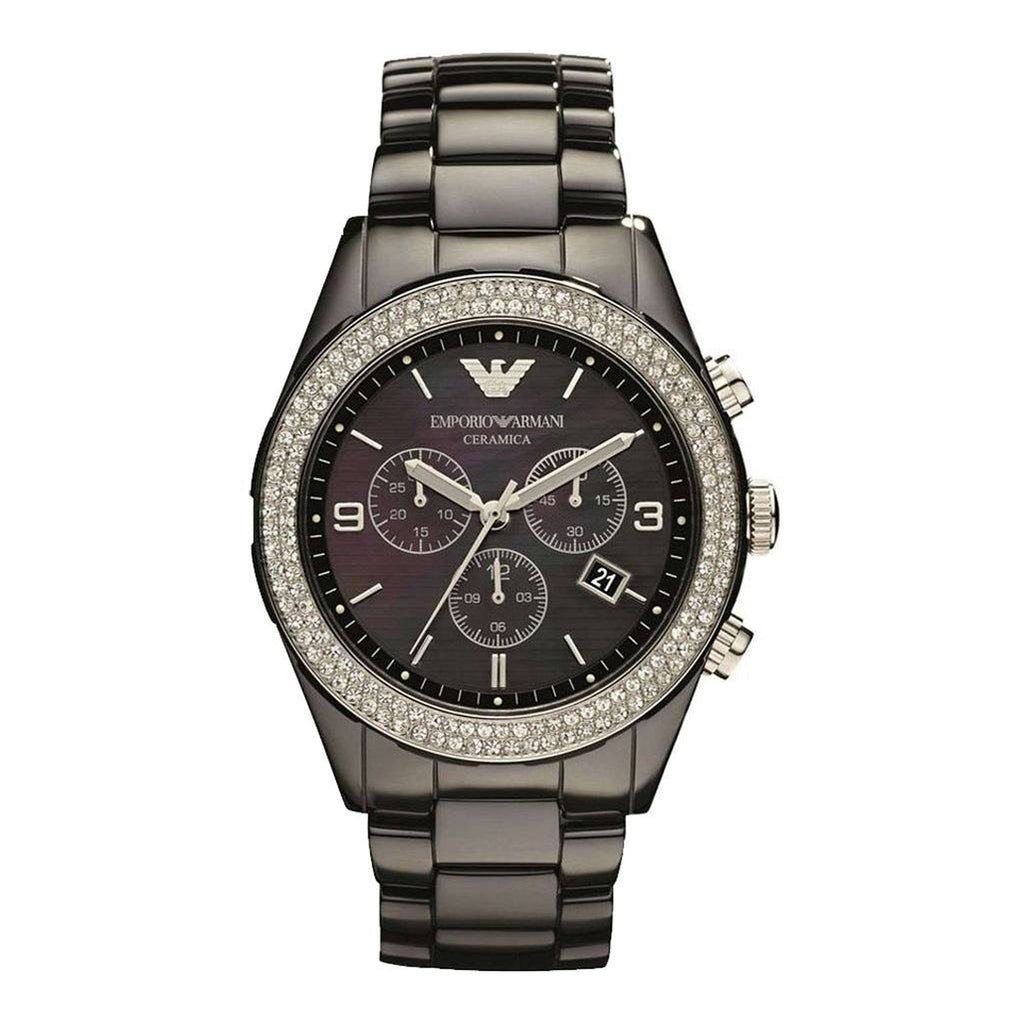 Emporio Armani Ceramica Black Dial Black Ceramic Strap Watch For Men - AR1455 Buy Now By Emporio Armani