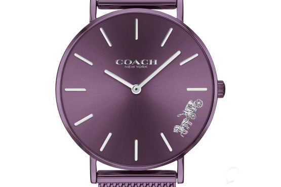 Coach Perry Purple Dial Purple Mesh Bracelet Watch for Women - 14503484 Buy Now By Coach