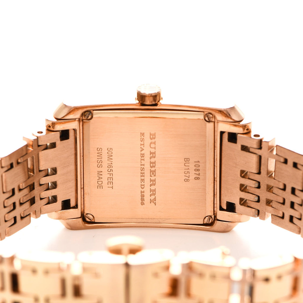 Burberry Nova Check Quartz Rose Gold Dial Rose Gold Steel Strap Watch for Women - BU1578 Buy Now By Burberry