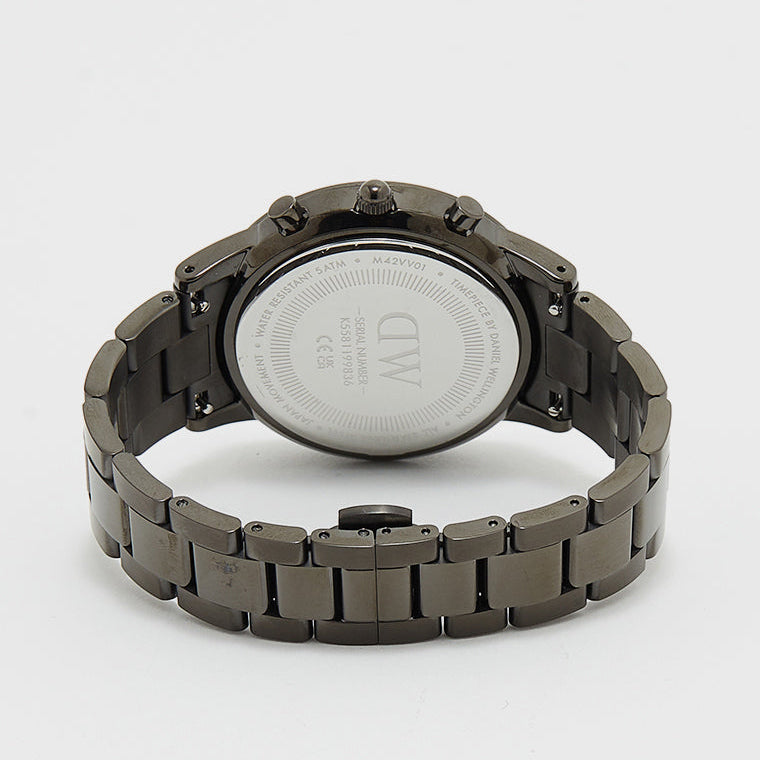 Daniel Wellington Iconic Link Chronograph Grey Dial Grey Steel Strap Watch for Men - DW00100643 Buy Now By Daniel Wellington