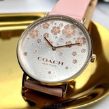 Coach Perry Silver Dial Pink Leather Strap Watch For Women - 14503325 Buy Now By Coach