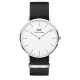 Daniel Wellington Classic Cornwall White Dial Black Nylon Strap Watch For Men - DW00100260 Buy Now By Daniel Wellington