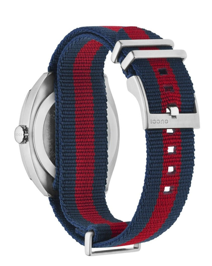 Gucci GG2570 Quartz Blue Dial Blue & Red Nylon Strap Watch For Men - YA142304 Buy Now By Gucci