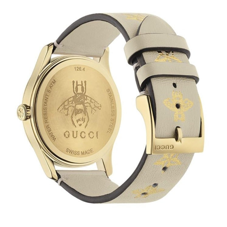 Gucci G Timeless White Dial White Leather Strap Watch For Women - YA1264096 Buy Now By Gucci