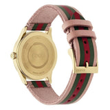 Gucci G Timeless Quartz Pink Dial Three Tone Leather Strap Watch For Women - YA1264118 Buy Now By Gucci