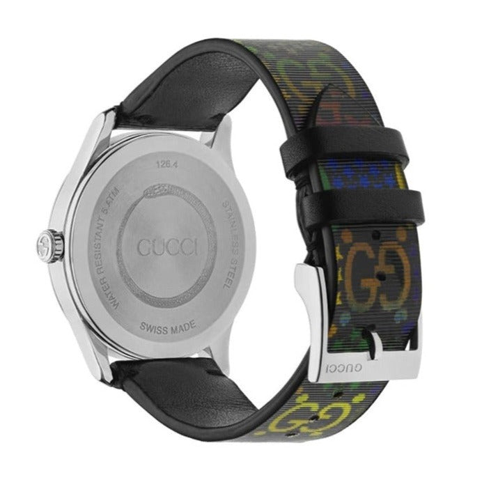 Gucci G Timeless Quartz Black Dial Black Leather Strap Watch For Women - YA1264146 Buy Now By Gucci