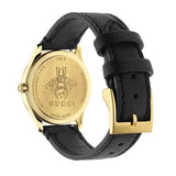 Gucci G Timeless Quartz Silver Dial Black Leather Strap Watch For Women - YA1265023 Buy Now By Gucci