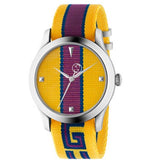 Gucci G Timeless Quartz Yellow & Purple Dial Yellow & Purple NATO Strap Watch For Men - YA1264069 Buy Now By Gucci