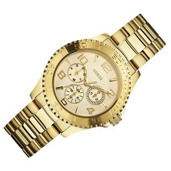 Guess BFF Multifunction Gold Dial Gold Steel Strap Watch for Men - W0231L2 Buy Now By Guess