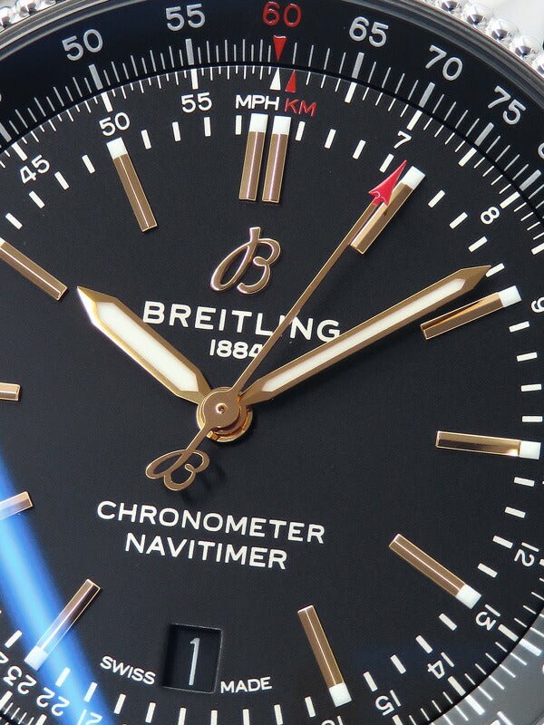 Breitling Navitimer Automatic 41mm Black Dial Silver Steel Strap Watch for Men - A17326241B1A1 Buy Now By Breitling