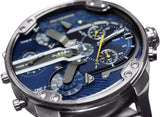 Diesel Big Daddy 2.0 Chronograph Blue Dial Grey Steel Strap Watch For Men - DZ7331 Buy Now By Diesel