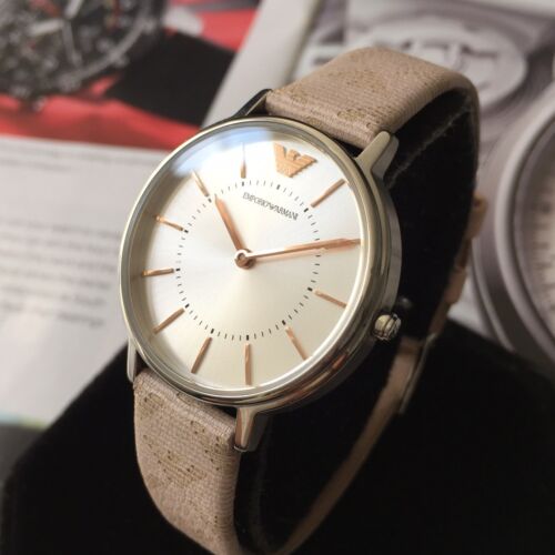 Emporio Armani Classic Kappa White Dial Brown Leather Strap Watch For Women - AR11009 Buy Now By Emporio Armani