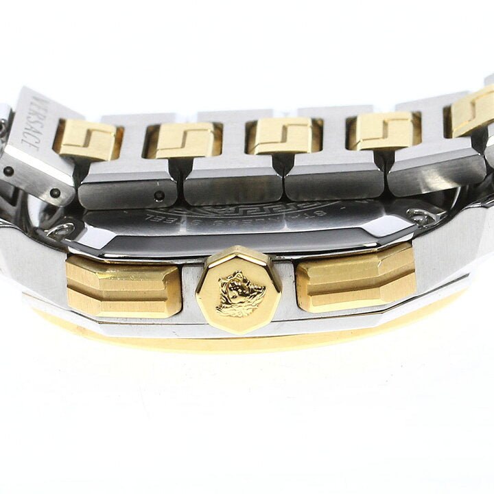 Versace Dylos Chronograph Silver Dial Two Tone Steel Strap Watch for Men - VQC030015 Buy Now By Versace