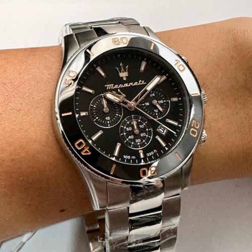 Maserati Competizione Chronograph Black Dial Silver Steel Strap Watch For Men - R8873600003 Buy Now By Maserati