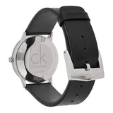 Calvin Klein Post Minimal Silver Dial Black Leather Strap Watch for Men - K7622185 Buy Now By Calvin Klein