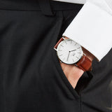 Daniel Wellington Classic St Mawes White Dial Brown Leather Strap Watch For Men - DW00100021 Buy Now By Daniel Wellington
