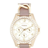 Fossil Riley White Dial Beige Leather Strap Watch for Women - ES3465 Buy Now By Fossil