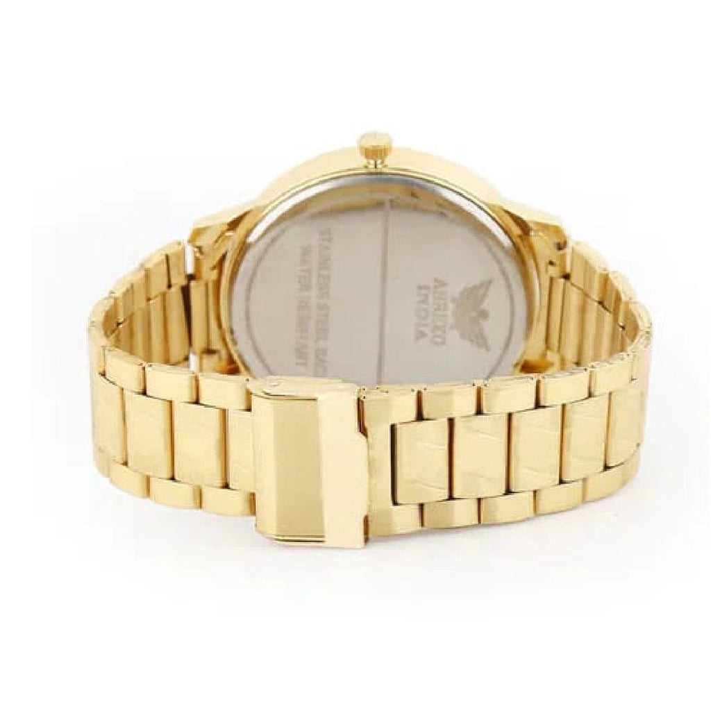 Armani Exchange Cayde Analog Gold Dial Gold Steel Strap Watch For Men - AX2707 Buy Now By Armani Exchange