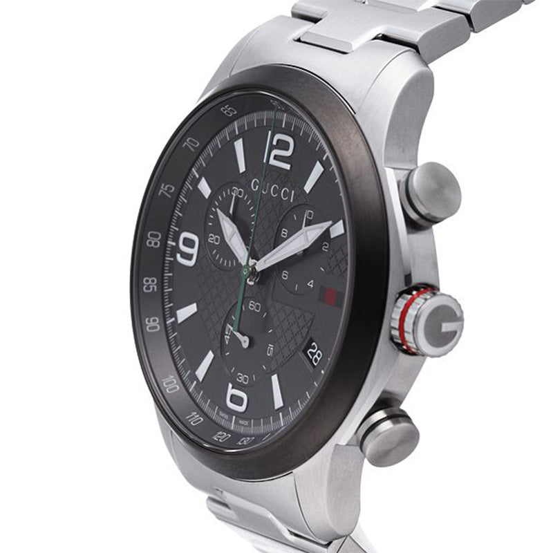 Gucci G Timeless Chronograph Grey Dial Silver Steel Strap Watch For Men - YA126238 Buy Now By Gucci