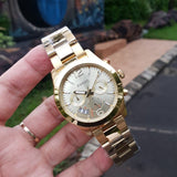 Fossil Boyfriend Gold Dial Gold Steel Strap Watch for Women - ES3884 Buy Now By Fossil