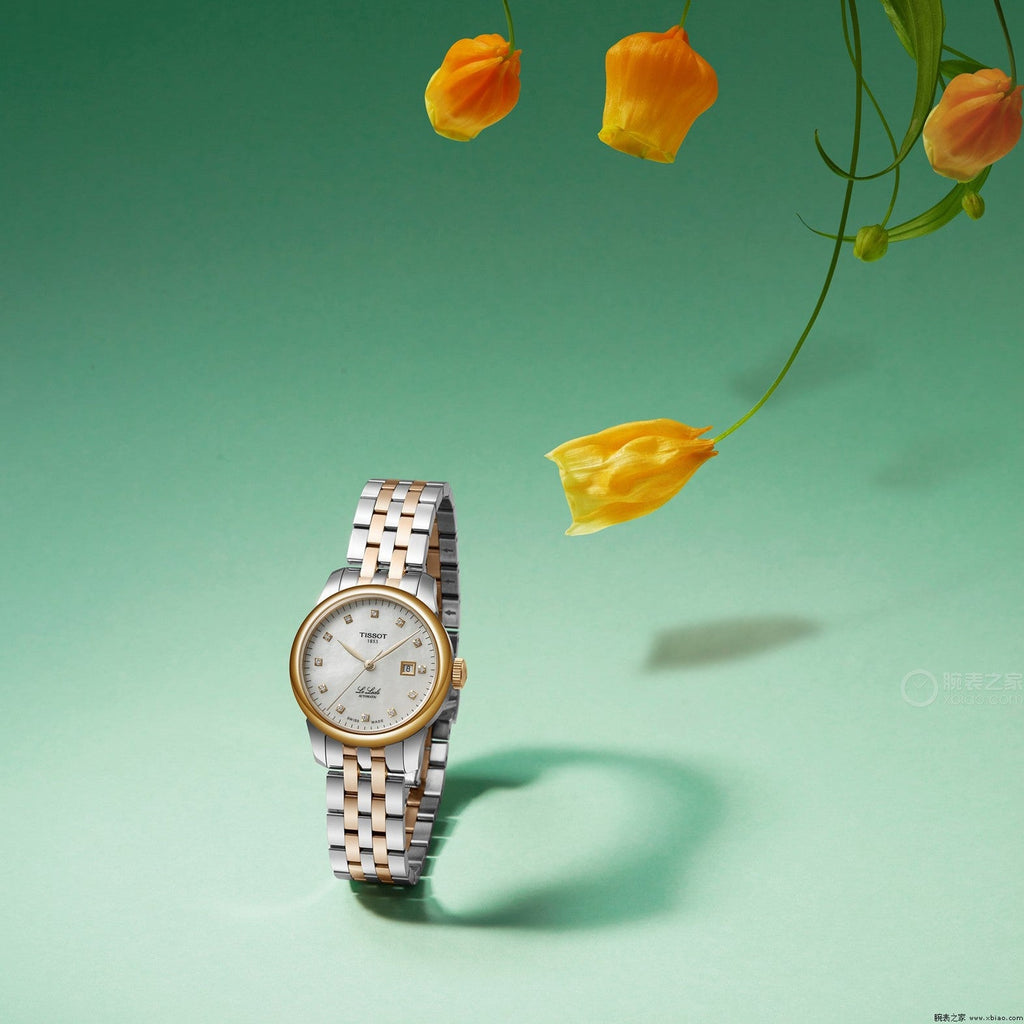 Tissot Le Locle Automatic Lady Mother of Pearl Dial Two Tone Steel Strap Watch For Women - T006.207.22.116.00 Buy Now By Tissot