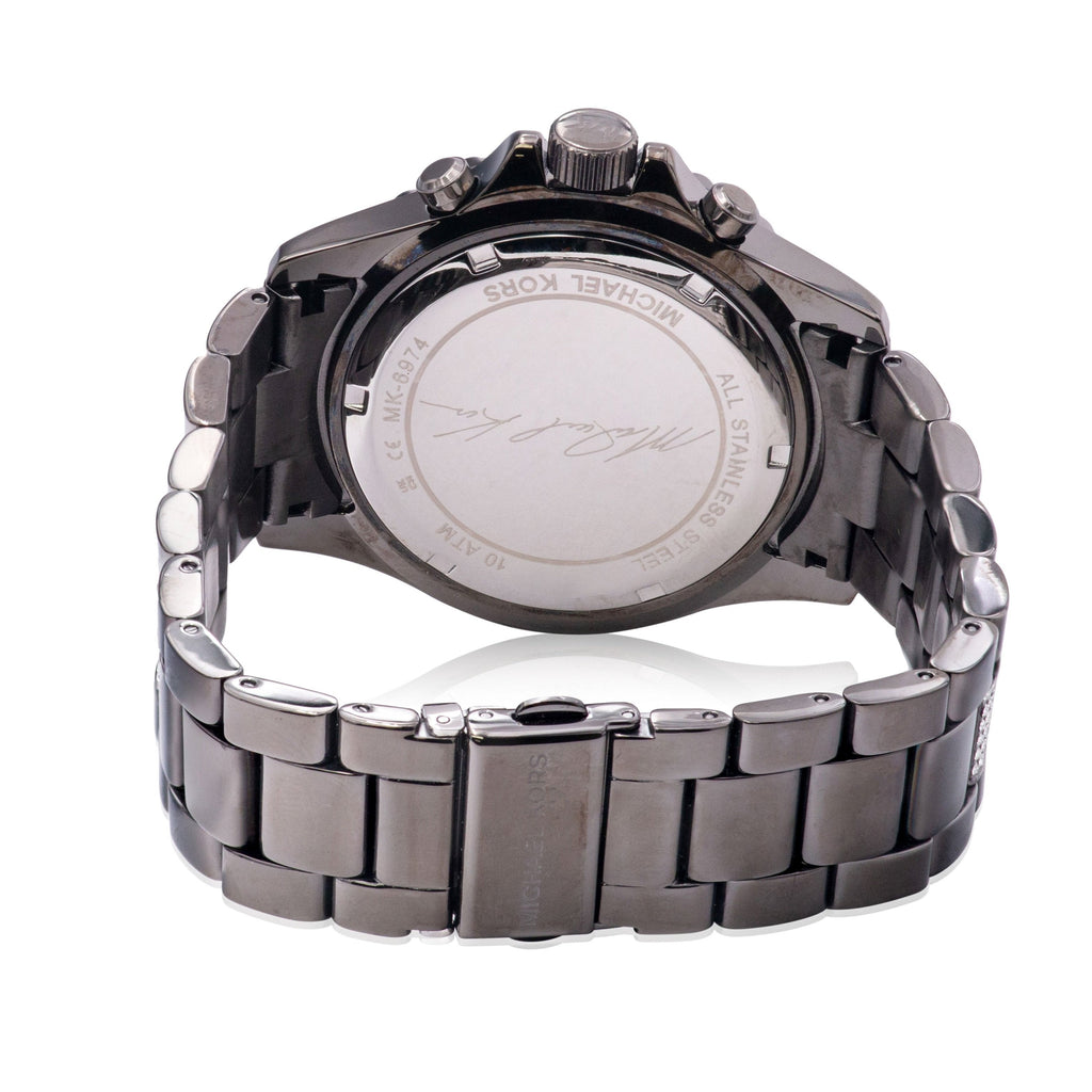 Michael Kors Everest Chronograph Black Dial Grey Steel Strap Watch For Women - MK6974 Buy Now By Michael Kors