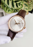 Calvin Klein High Noon Silver Dial Brown Leather Strap Watch for Men - K8M216G6 Buy Now By Calvin Klein