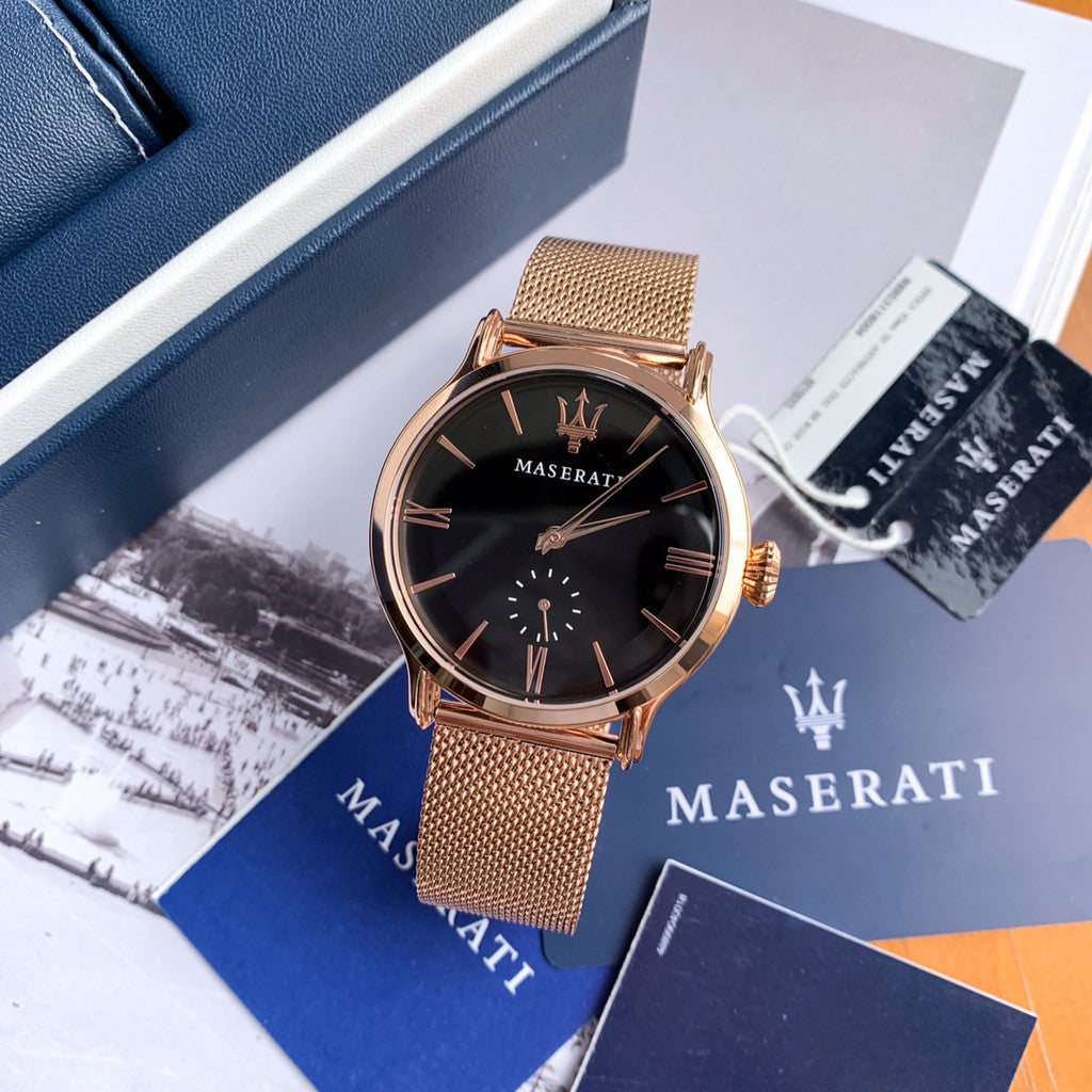 Maserati Epoca Anthracite Dial Rose Gold Mesh Bracelet Watch For Men - R8853118004 Buy Now By Maserati
