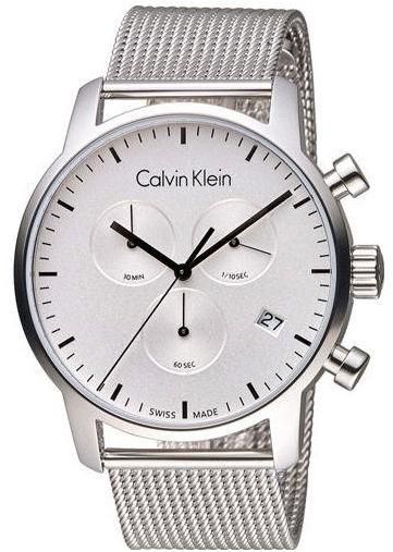 Calvin Klein City Chronograph White Dial Silver Mesh Bracelet Watch for Men - K2G27126 Buy Now By Calvin Klein
