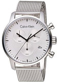 Calvin Klein City Chronograph White Dial Silver Mesh Bracelet Watch for Men - K2G27126 Buy Now By Calvin Klein