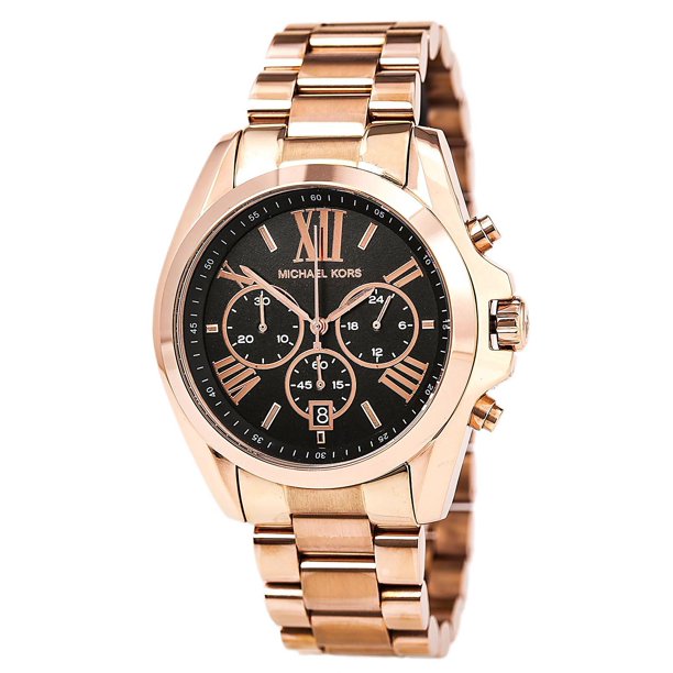 Michael Kors Bradshaw Black Dial Rose Gold Steel Strap Watch for Women - MK5854 Buy Now By Michael Kors