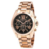 Michael Kors Bradshaw Black Dial Rose Gold Steel Strap Watch for Women - MK5854 Buy Now By Michael Kors