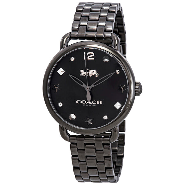 Coach Delancey Black Dial Black Steel Strap Watch For Women - 14502812 Buy Now By Coach