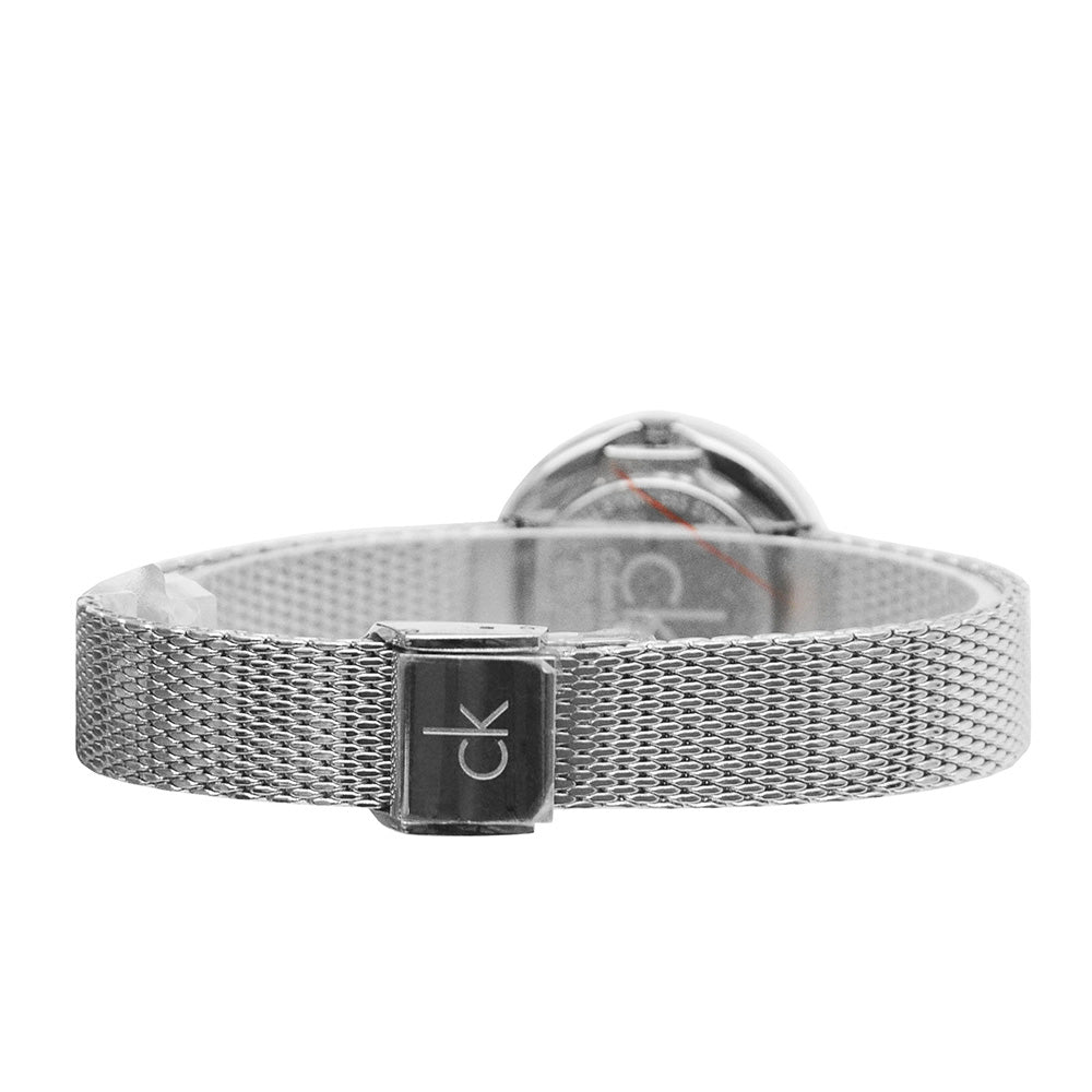 Calvin Klein Firm Black Dial Silver Mesh Bracelet Watch for Women - K3N23121 Buy Now By Calvin Klein