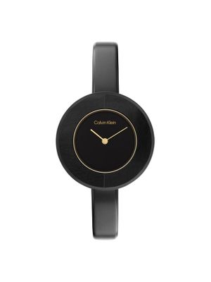Calvin Klein Chic Black Dial Black Leather Strap Watch for Women - K7N23CB1 Buy Now By Calvin Klein