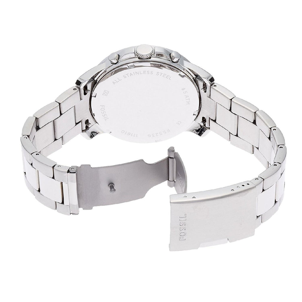 Fossil Grant Sport Chronograph Black Dial Silver Steel Strap Watch for Men - FS5236 Buy Now By Fossil