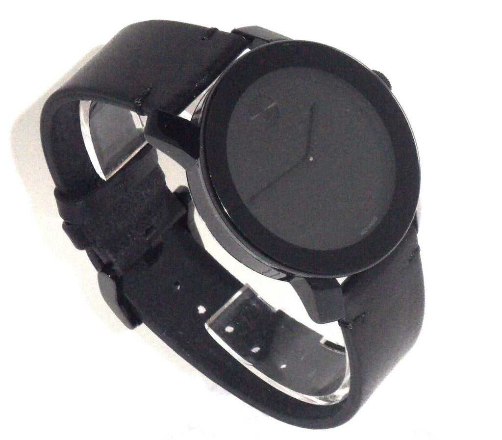 Movado Bold Black Dial Black Leather Strap Watch For Men - 3600306 Buy Now By Movado