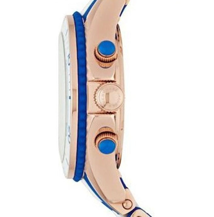 Marc Jacobs Rock Chronograph White Dial Two Tone Silicone Strap Watch for Women - MBM2594 Buy Now By Marc Jacobs