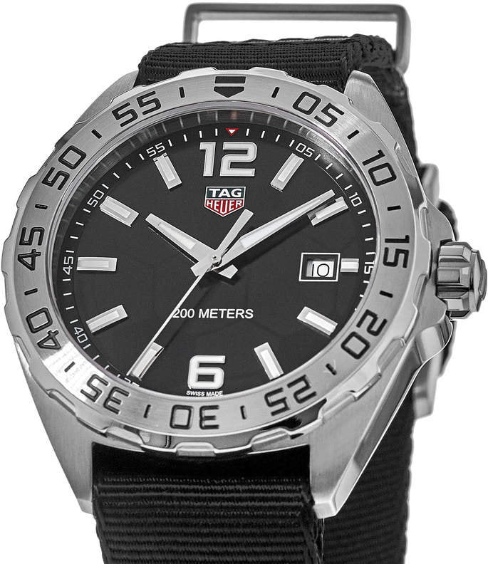 Tag Heuer Formula 1 Quartz Black Dial Black NATO Strap Watch for Men - WAZ1015.FC8198 Buy Now By Tag Heuer