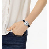 Tissot Carson Premium Lady Silver Dial Black Leather Strap Watch For Women - T122.210.16.033.00 Buy Now By Tissot