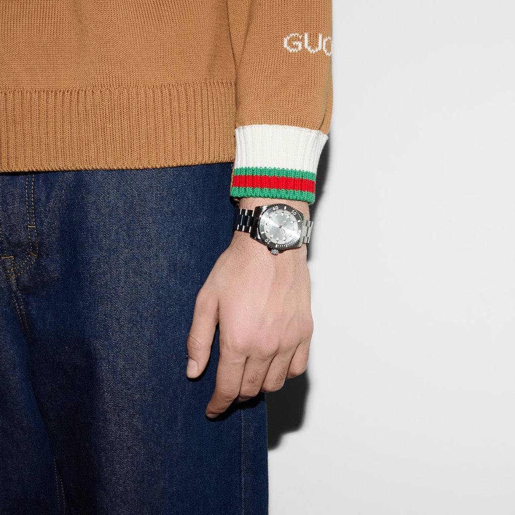 Gucci Dive Automatic Silver Dial Silver Steel Strap Watch for Men - YA136354 Buy Now By Gucci