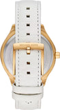 Michael Kors Sage Three-Hand Mother of Pearl White Dial White Leather Strap Watch for Women - MK4818 Buy Now By Michael Kors