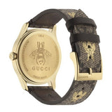 Gucci G Timeless Brown Dial Brown Leather Strap Watch For Men - YA1264068 Buy Now By Gucci